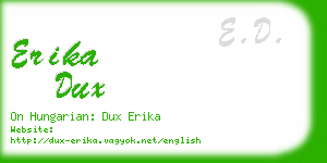 erika dux business card